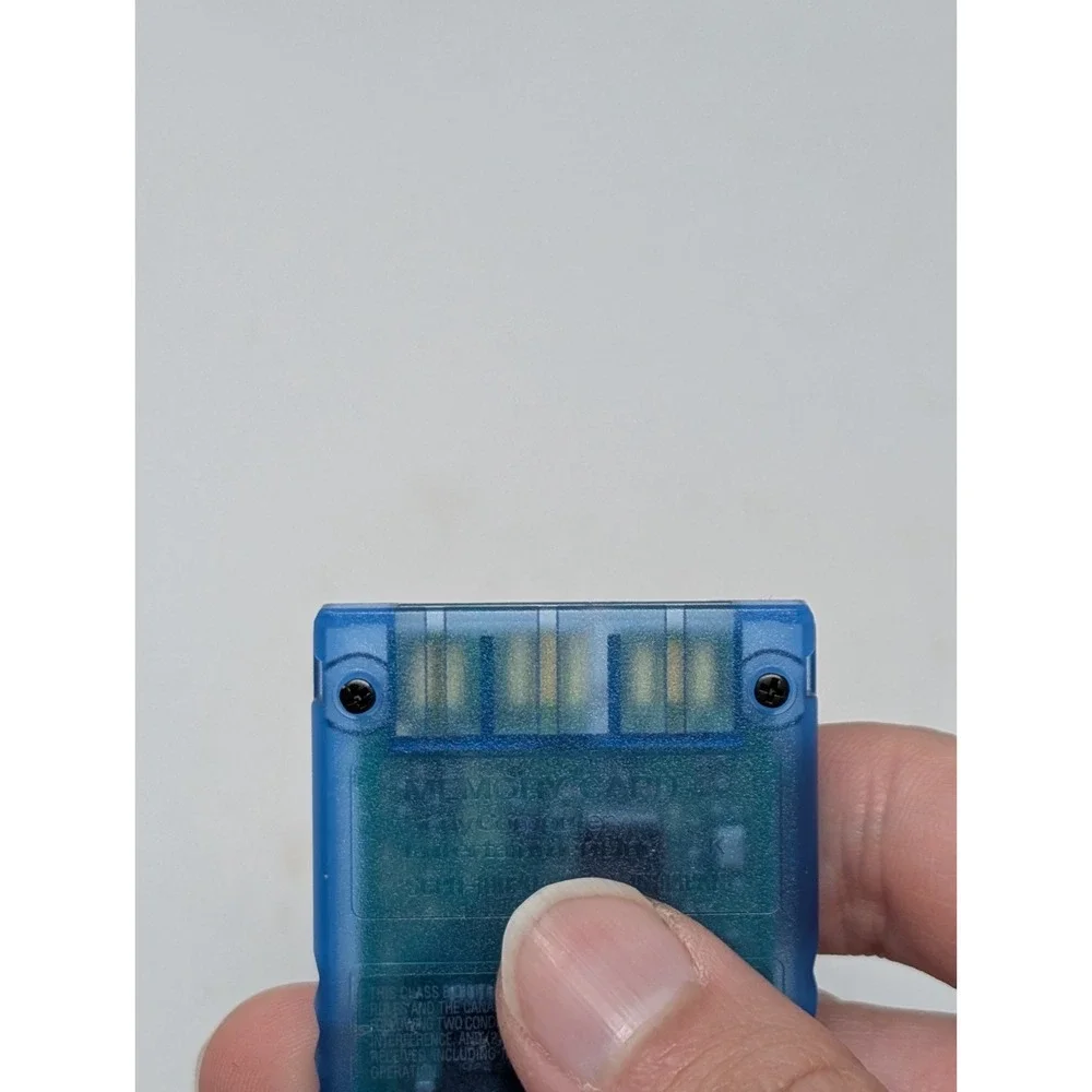 PS2 Memory Card 8MB Clear Blue OEM SCPH-10020 Sony Playstation 2 AUTHENTIC